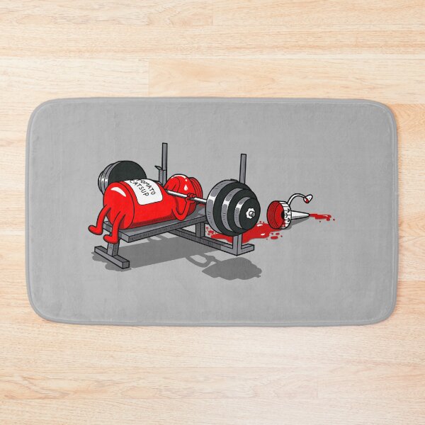 Item preview, Funny Catsup Bench Press Gym Exercise Workout Food Cartoon designed and sold by BoggsNicolasArt.