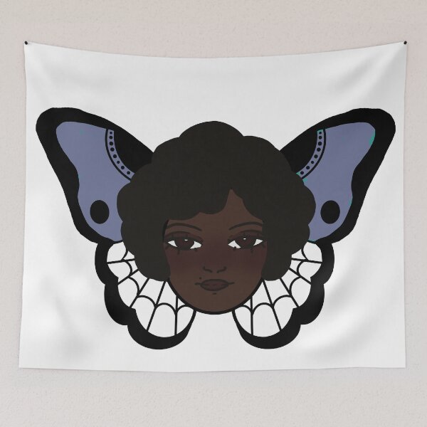 Item preview, traditional tattoo style butterfly woman design designed and sold by KalopsiaDesign.