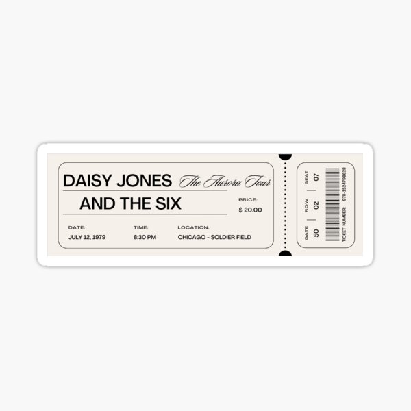 Item preview, Daisy Jones and the Six Aurora Ticket (Book Date) designed and sold by AllisonZoeyy Creates.