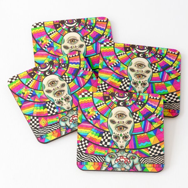 Item preview, Trippy Psychedelic Alien designed and sold by Nexadus.