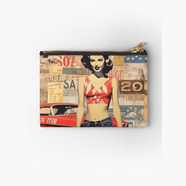 Item preview, America Beauty Retro Vintage Patchwork Collage Pattern of Americana designed and sold by BrandonArtWorld.