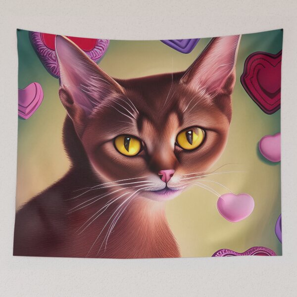 Item preview, Abyssinian Cat Valentines Day Collection designed and sold by ZenEverAI.