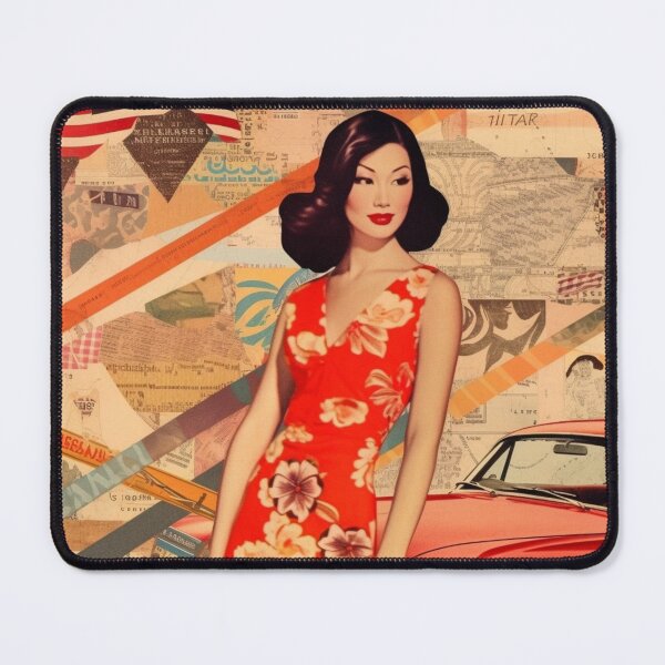 Item preview, America Beauty Retro Vintage Patchwork Collage Pattern of Americana designed and sold by BrandonArtWorld.
