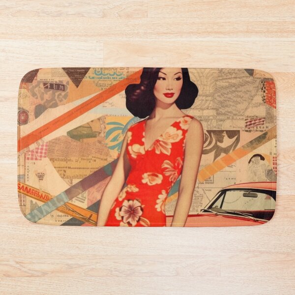 Item preview, America Beauty Retro Vintage Patchwork Collage Pattern of Americana designed and sold by BrandonArtWorld.
