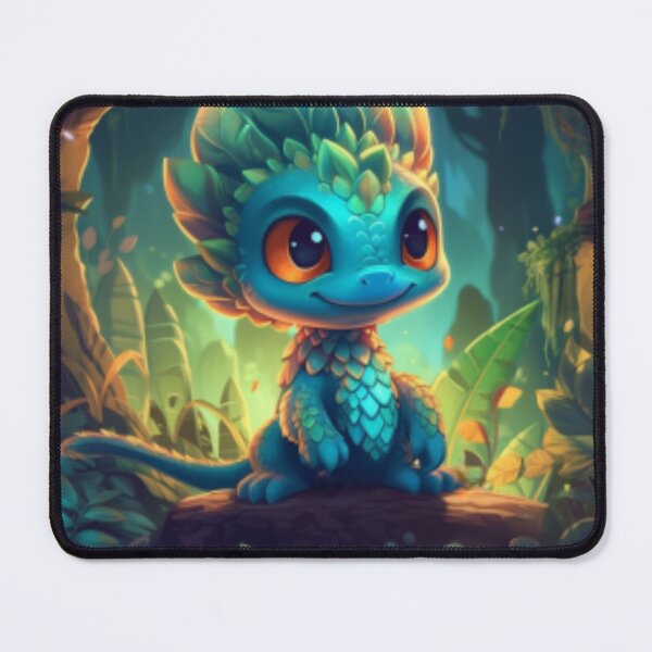 Item preview, Whimsical Cute Dragon in a Lush Jungle: A Captivating Image of Playful Magic designed and sold by centaurydesigns.