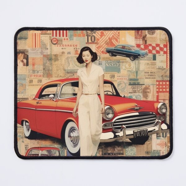 Item preview, America Beauty Retro Vintage Patchwork Collage Pattern of Americana designed and sold by BrandonArtWorld.
