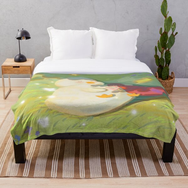 Item preview, cute lovely duck and girl in summer green grass designed and sold by SceneryStudio.