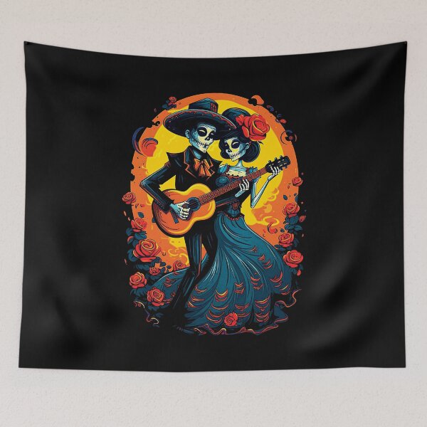 Item preview, Dos Armonias - Día de los Muertos - Two Harmonies - Day of the Dead designed and sold by Rickie Pauley.