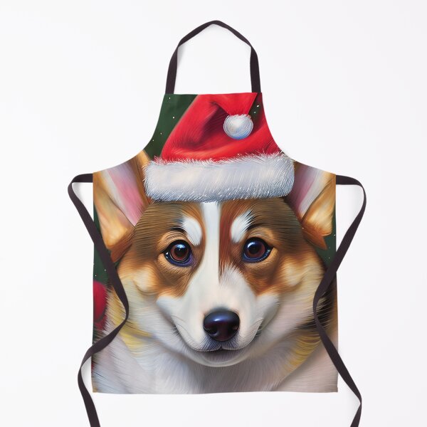 Item preview, Christmas Pembroke Welsh Corgi Wearing A Santa Hat designed and sold by ZenEverAI.