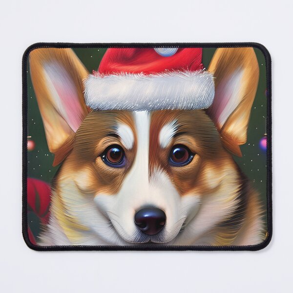 Item preview,  Christmas Pembroke Welsh Corgi Wearing A Santa Hat designed and sold by ZenEverAI.