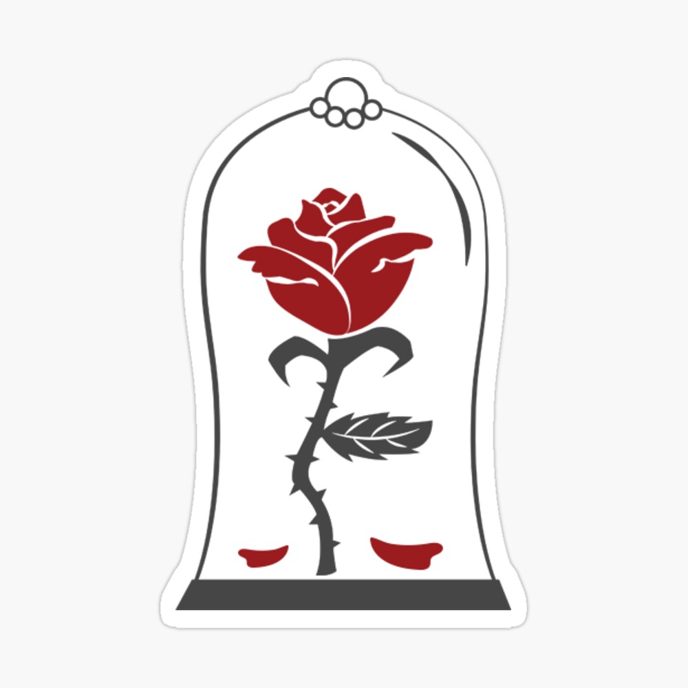 Beauty and The Beast Rose SVG