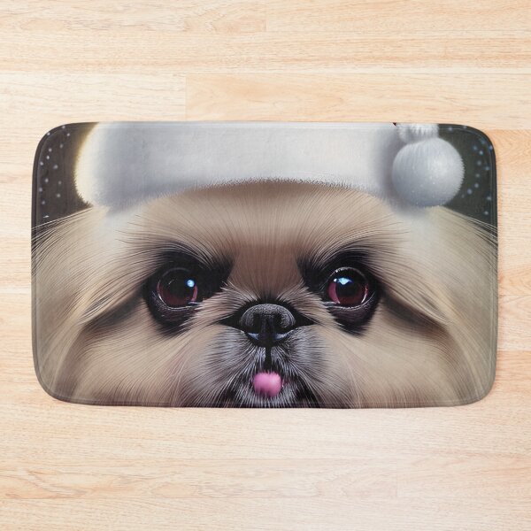 Item preview, Christmas Pekingese Wearing A Santa Hat designed and sold by ZenEverAI.