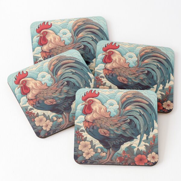 Item preview, Rooster Oriental Illustration designed and sold by TPhanDesign.