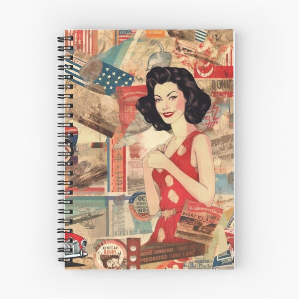 Item preview, America Beauty Retro Vintage Patchwork Collage Pattern of Americana designed and sold by BrandonArtWorld.