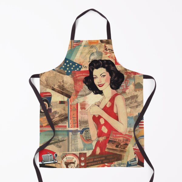 Item preview, America Beauty Retro Vintage Patchwork Collage Pattern of Americana designed and sold by BrandonArtWorld.