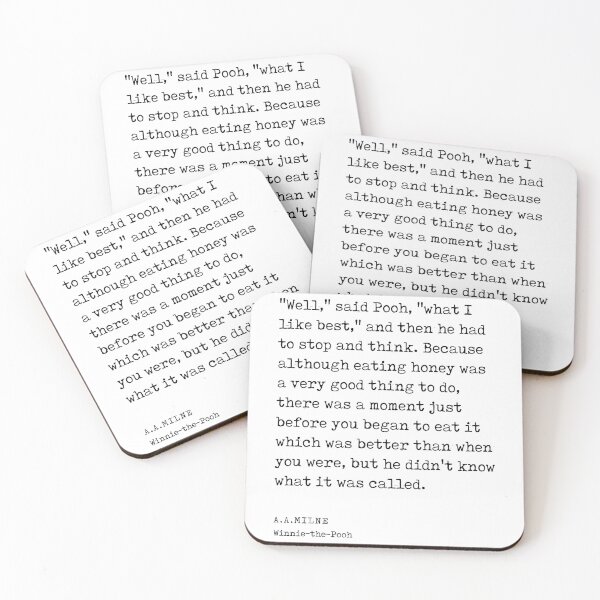 Item preview, A A Milne Quote 05 - What I Like Best - Literature - Typewriter Prin designed and sold by Studio Grafiikka.