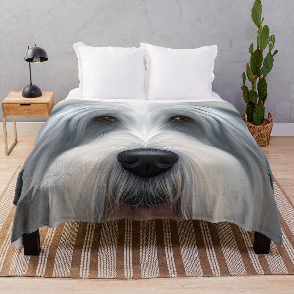 Item preview, Christmas Old English Sheepdog Wearing A Santa Hat designed and sold by ZenEverAI.
