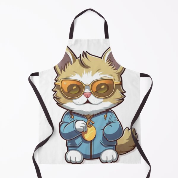 Item preview, Cartoon cat wearing sunglasses and a jacket designed and sold by Algaefield.