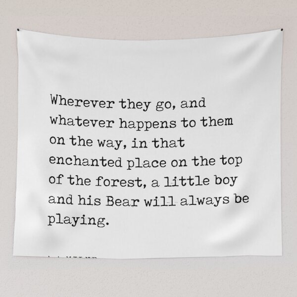 Item preview, A A Milne Quote 07 - The House at Pooh Corner - Literature - Typewriter Print designed and sold by Studio Grafiikka.