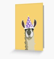 Birthday Llama Greeting Card