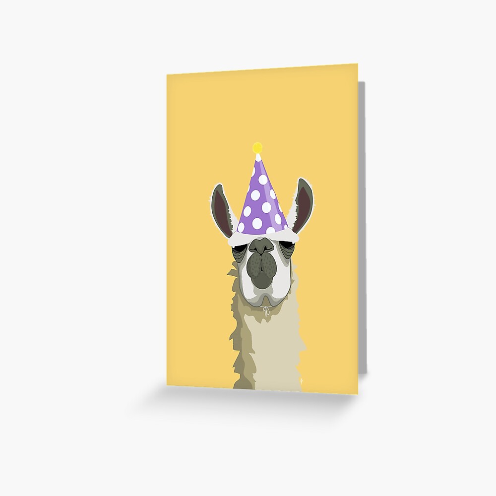 Carte De Vœux Lama D Anniversaire Par Aparry Redbubble