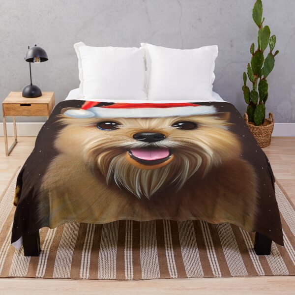 Item preview, Christmas Norwich Terrier Wearing A Santa Hat designed and sold by ZenEverAI.