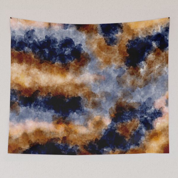 Item preview, Crystallize 1 - Contemporary Abstract - Abstract Expressionist painting - Blue, Navy, Brown, Gold designed and sold by Studio Grafiikka.