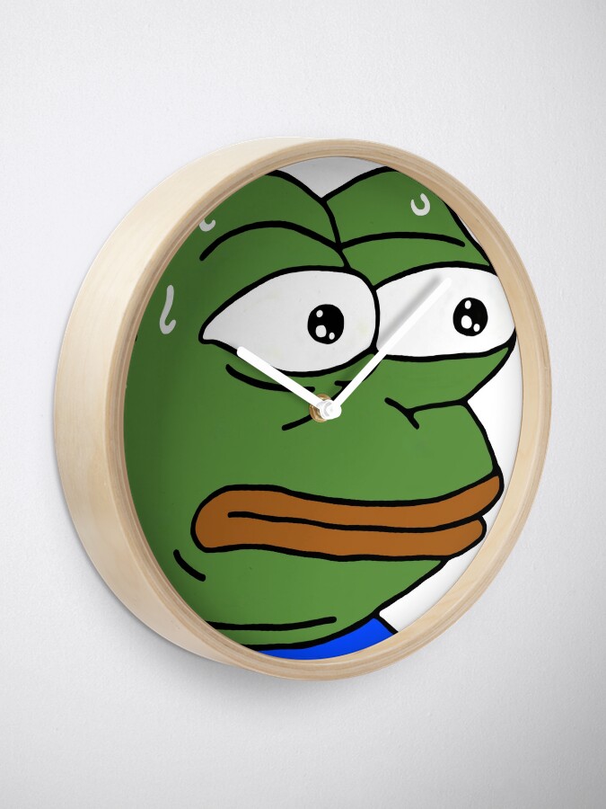 Pepega Twitch Emote Clock for Sale by mattysus