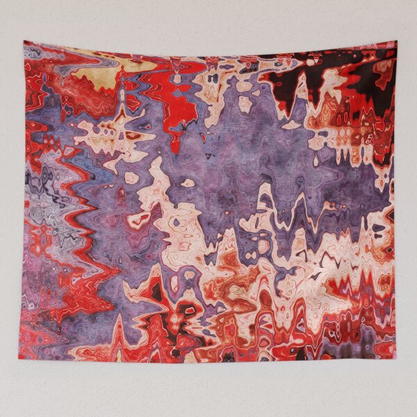 Item preview, Dialogue of Opposites - Contemporary Abstract - Abstract Expressionist painting - Blue, Red, Purple designed and sold by Studio Grafiikka.