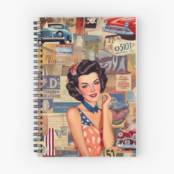 Item preview,  America Beauty Retro Vintage Patchwork Collage Pattern of Americana designed and sold by BrandonArtWorld.