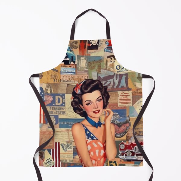 Item preview, America Beauty Retro Vintage Patchwork Collage Pattern of Americana designed and sold by BrandonArtWorld.