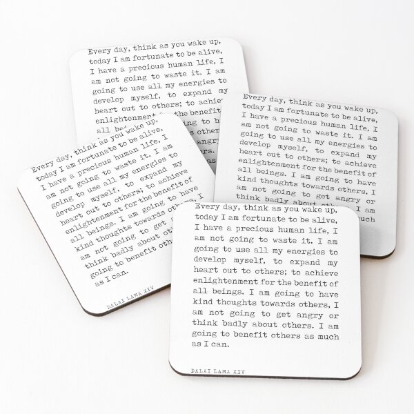 Item preview, Think as you wake up - Dalai Lama Quote - Literature - Typewriter Print designed and sold by Studio Grafiikka.