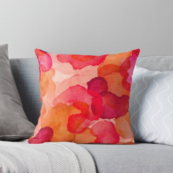 Artikel-Vorschau von Abstraktes Aquarell rot, rosa, orange und lachsfarbenes Wiederholungsmuster, designt und verkauft von trendiefoxx.