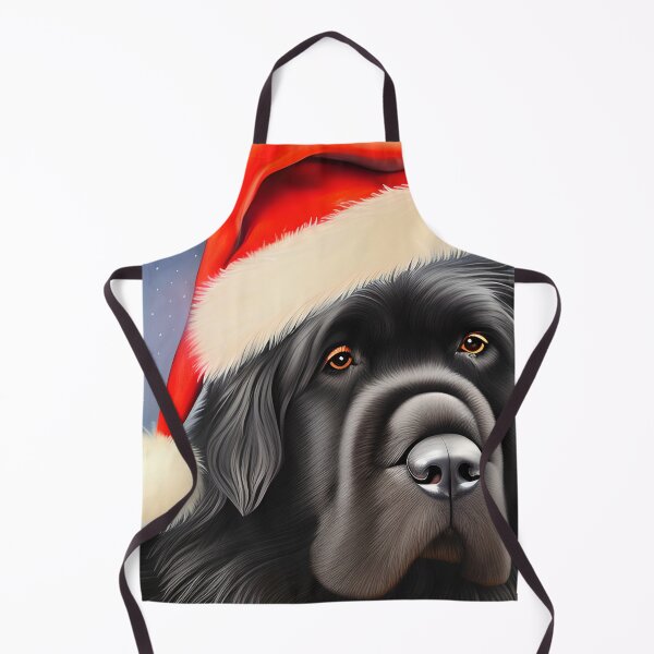 Item preview, Christmas Newfoundland Wearing A Santa Hat designed and sold by ZenEverAI.