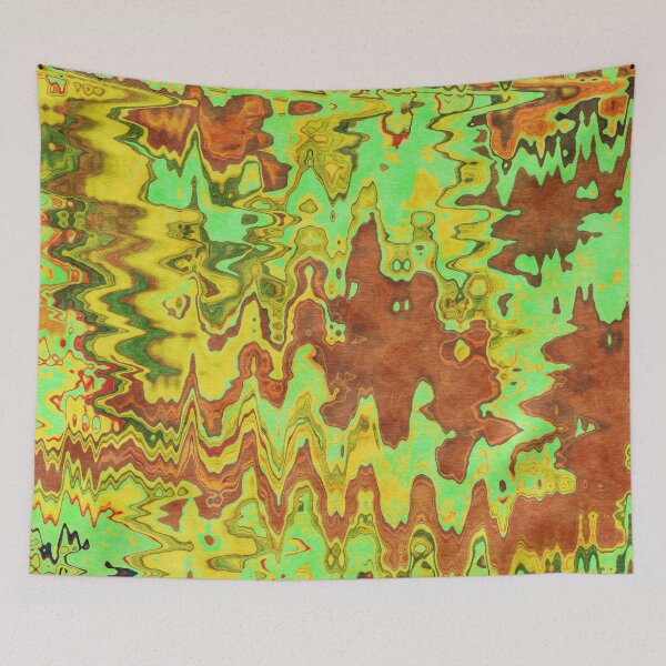 Item preview, Chartreuse Flume - Contemporary Abstract - Abstract Expressionist painting - Green, Mint, Brown designed and sold by Studio Grafiikka.
