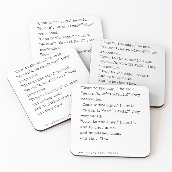 Item preview, Come to the edge - Guillaume Apollinaire Poem - Literature - Typewriter Print designed and sold by Studio Grafiikka.