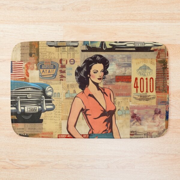 Item preview,  America Beauty Retro Vintage Patchwork Collage Pattern of Americana designed and sold by BrandonArtWorld.