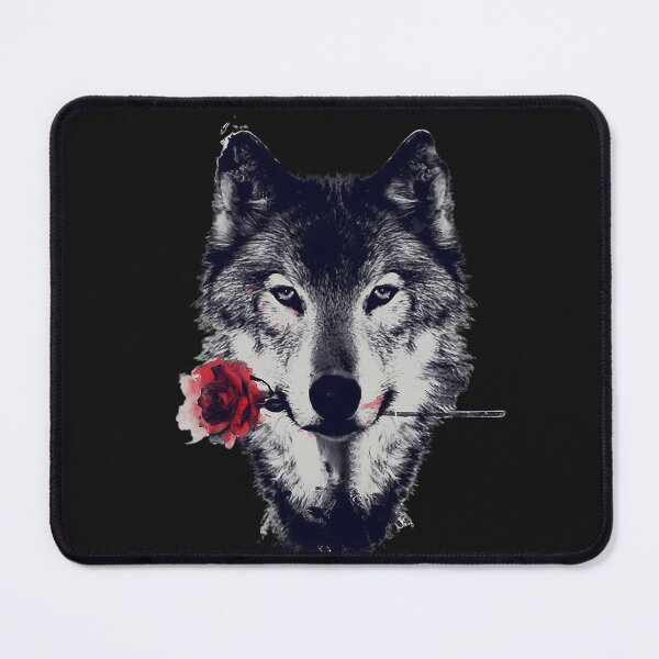 Artikelvorschau, bunter Wolf mit Blumen entworfen und verkauft von word2world.
