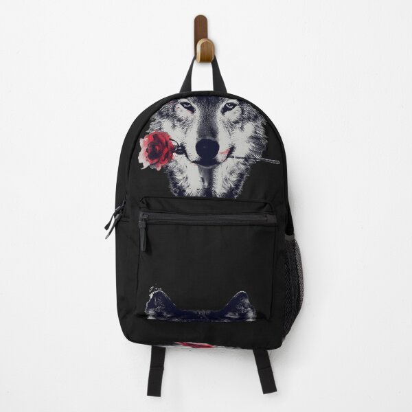Item preview, colorful wolf with flowers designed and sold by word2world.