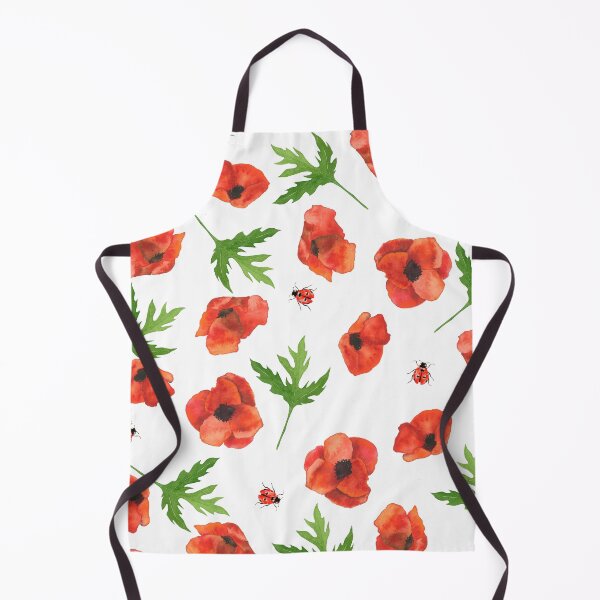Item preview, Pretty Red Poppies Ladybugs Leaves designed and sold by Wendi Youngblood.
