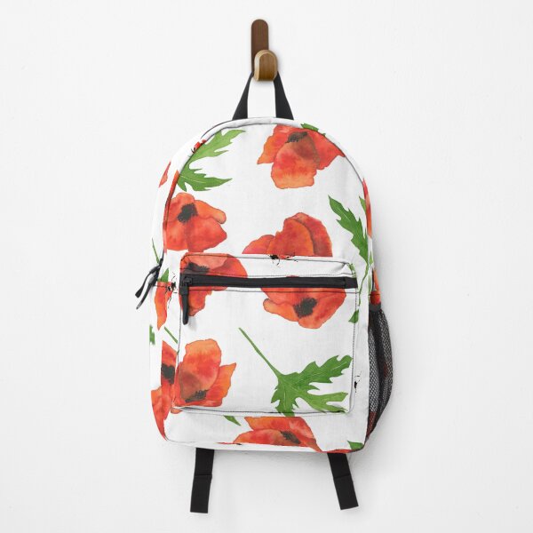 Item preview, Pretty Red Poppies Ladybugs Leaves designed and sold by Wendi Youngblood.