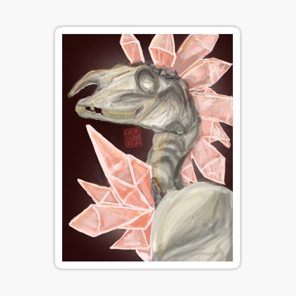 Squelette de cheval en cristal Sticker