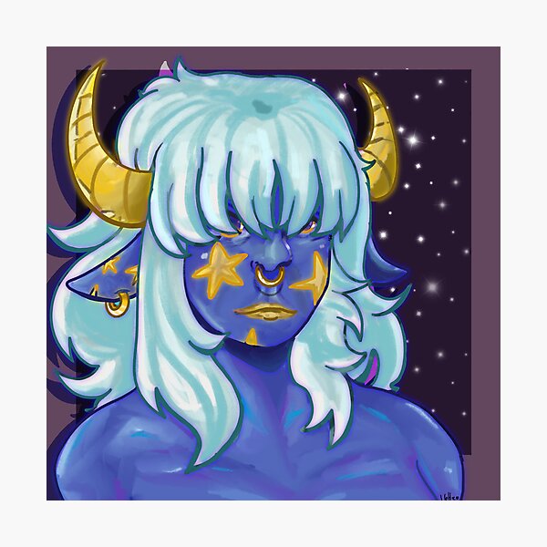 Star Bull Girl Photographic Print