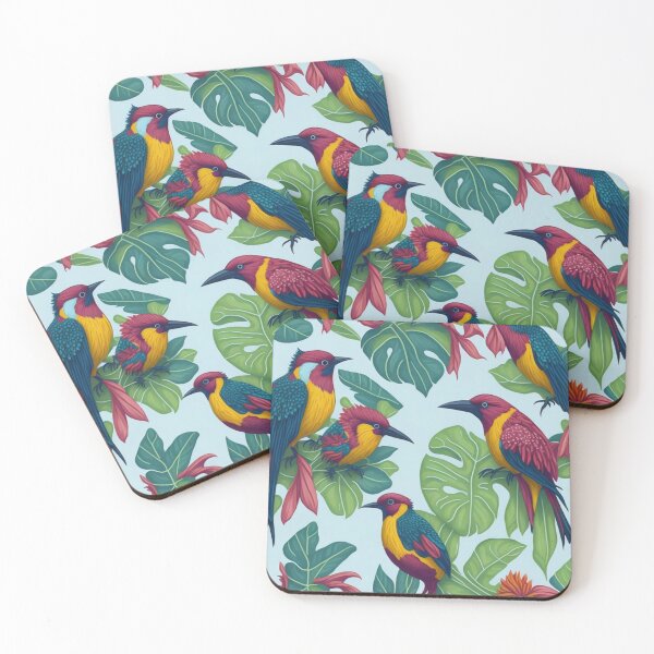 Item preview, "Tropical Watercolor Art: Vivid Birds and Seamless Design" designed and sold by OasisOfGraphics.