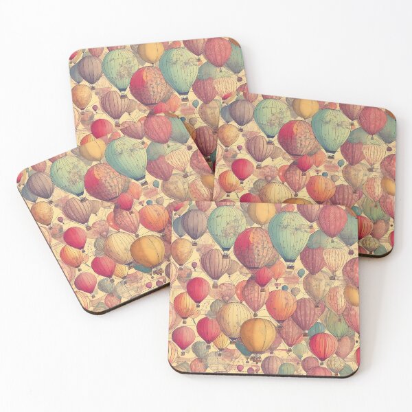 Item preview, Pattern of Vintage air balloons designed and sold by Pride-Casuals.