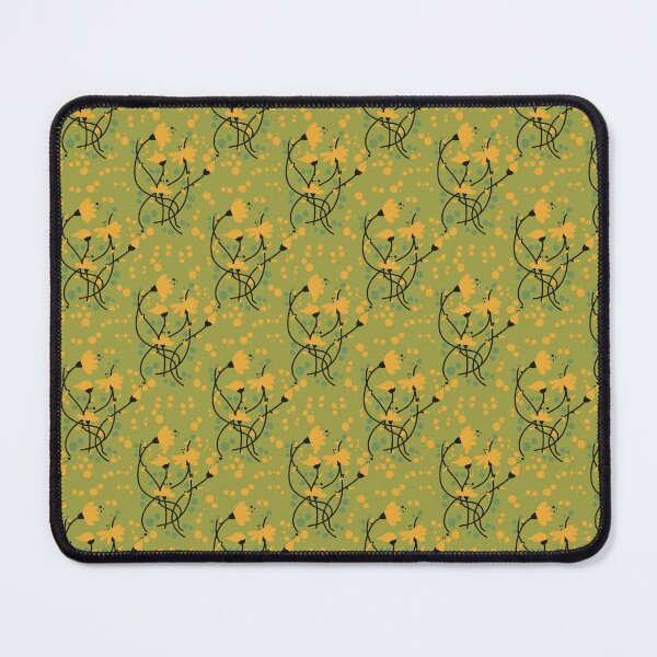 Item preview, Crisscross Yellow and Green Floral Pattern designed and sold by Artistestella.