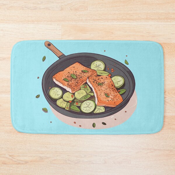 Item preview, Sizzling Grilled Salmon Steak: A Citrusy Delight on Your Plate designed and sold by Sleeygoy.