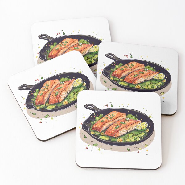 Item preview, Sizzling Grilled Salmon Steak: A Citrusy Delight on Your Plate designed and sold by Sleeygoy.