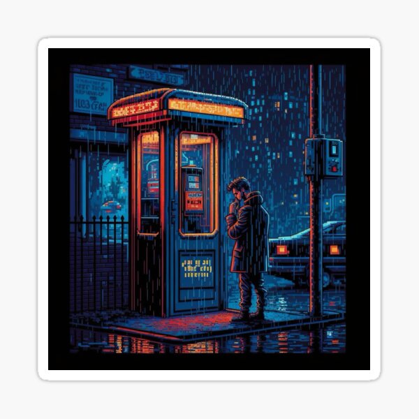 Item preview, Pixel Rainy Night designed and sold by taoistviking.