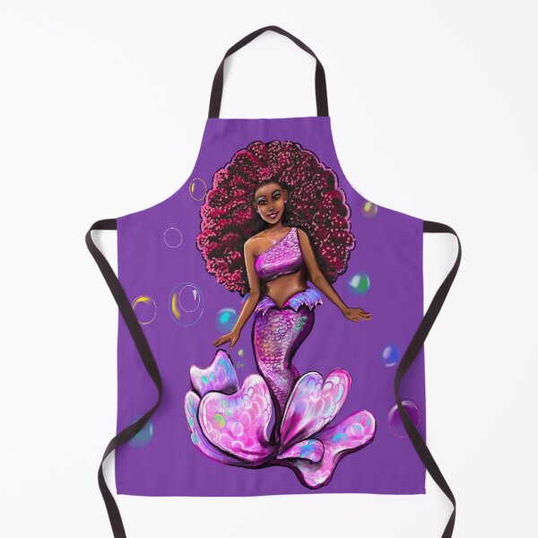 Item preview, Mermaid red Afro hair, African American Mermaid designed and sold by Artonmytee.